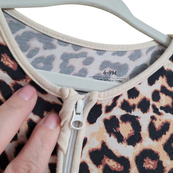 Miozing Bamboo 0-3 Mo Baby Girl Leopard Zippy Pajamas Animal‎ Sleeper - Picture 7 of 13